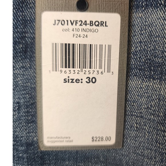 John Varvatos Mens Jeans Size 30 Regular Fit Indigo Wash Denim Pants New - Picture 4 of 9